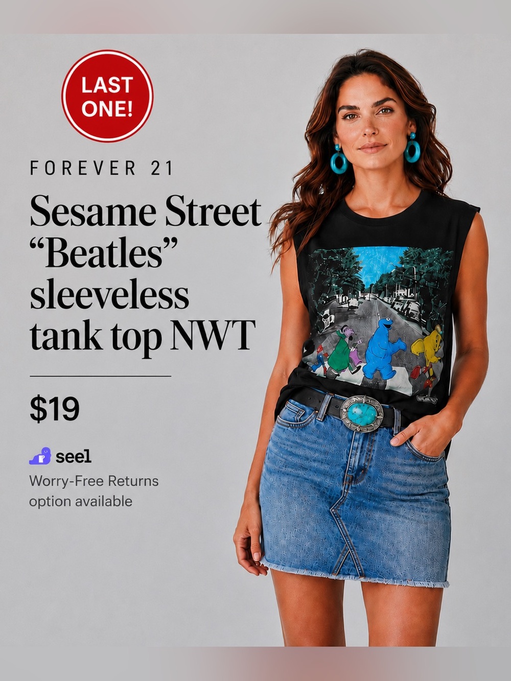 Sesame Street “Beatles” sleeveless tank top NWT